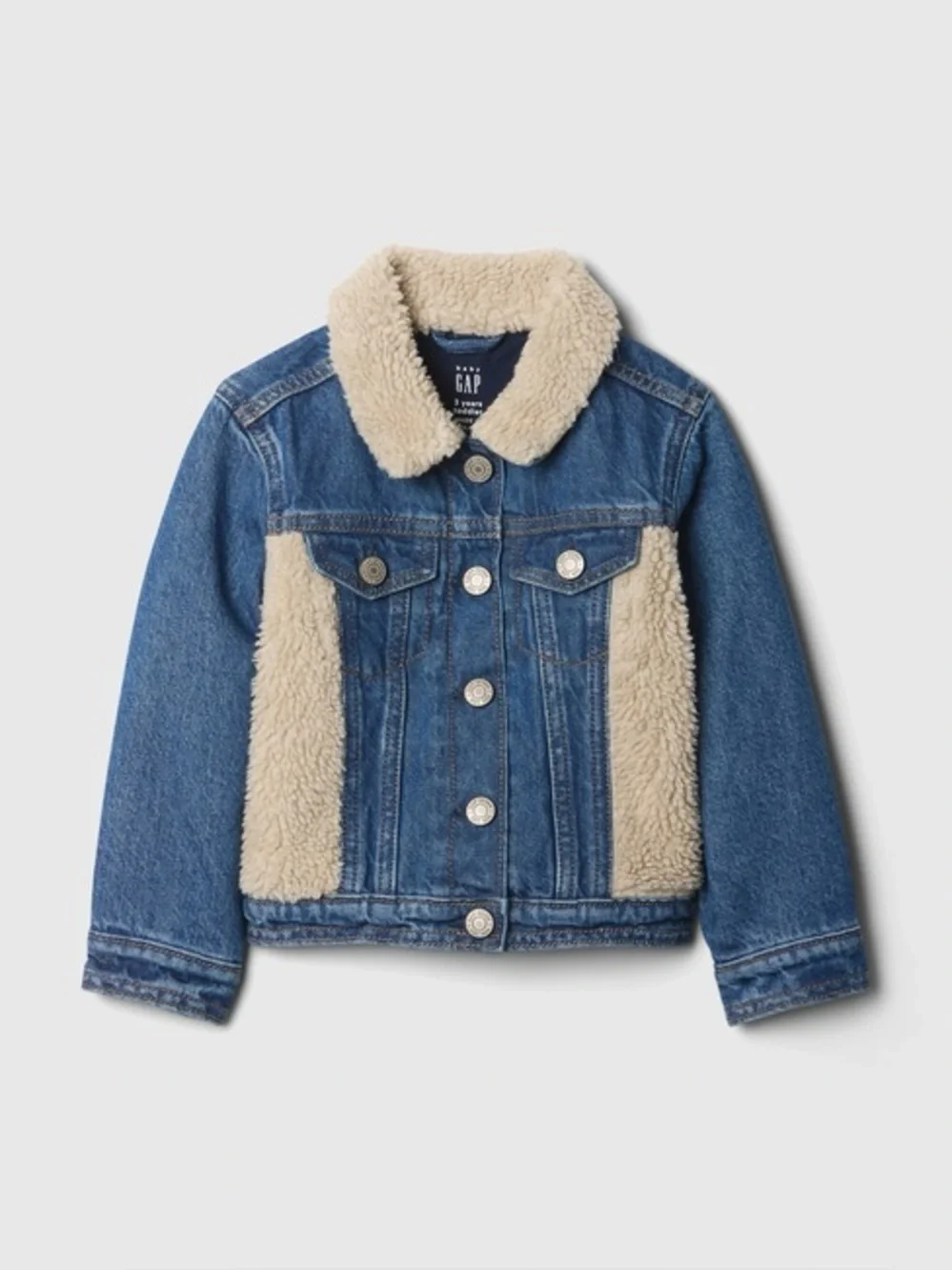 Baby Gap Sherpa Heart Icon Denim Jacket